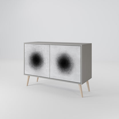 Credenza a 2 ante BLACK HOLE in finitura grigia