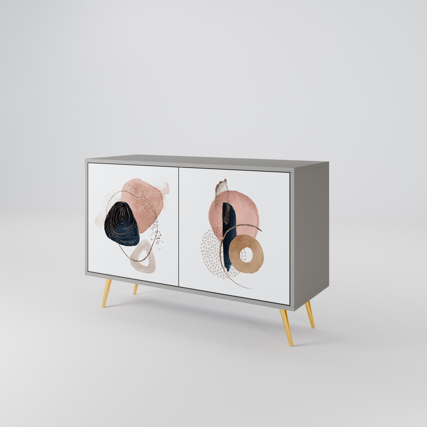 COLORFUL SHAPES 2-Door Sideboard in Grey Finish