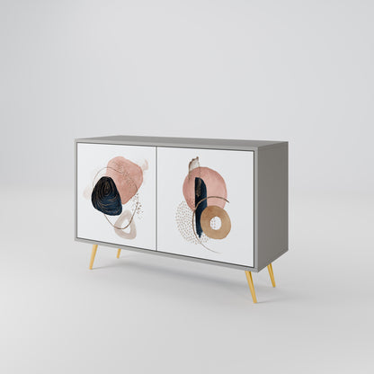 COLORFUL SHAPES 2-Door Sideboard in Grey Finish