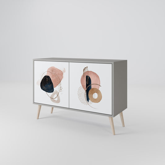COLORFUL SHAPES 2-Door Sideboard in Grey Finish