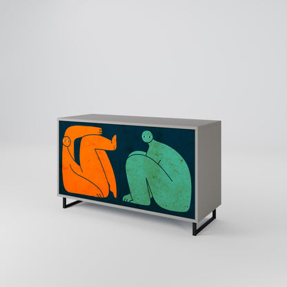 TOGETHER BUT SEPARATELY 2-Door Sideboard in Grey Finish