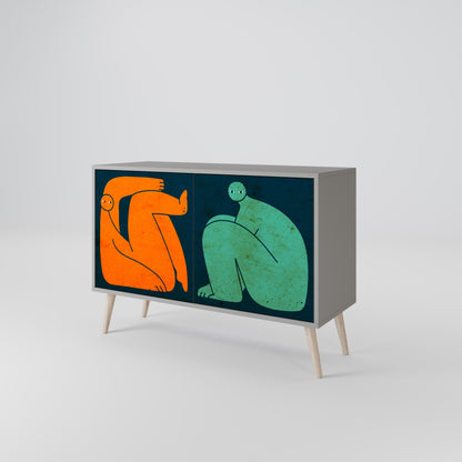 TOGETHER BUT SEPARATELY 2-Door Sideboard in Grey Finish