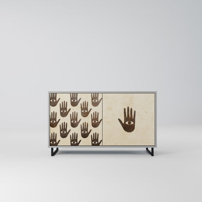 VEDI ALTRO Credenza a 2 ante in finitura grigia