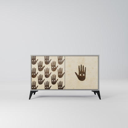 VEDI ALTRO Credenza a 2 ante in finitura grigia