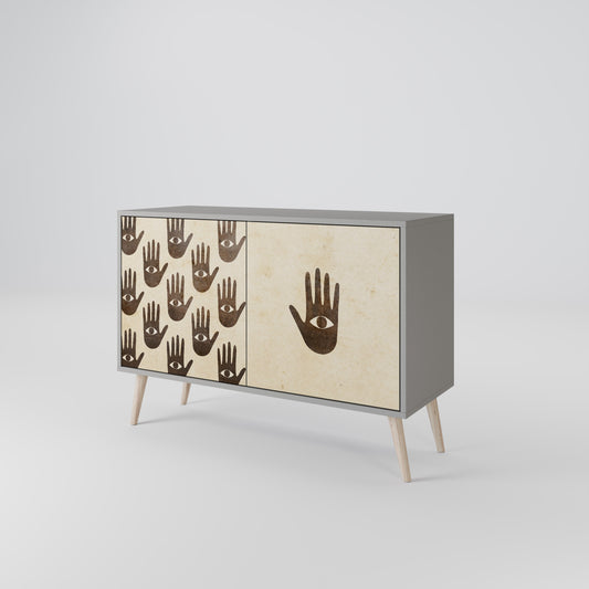 VEDI ALTRO Credenza a 2 ante in finitura grigia