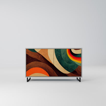 COLORFUL STRANDS 2-Door Sideboard in Grey Finish