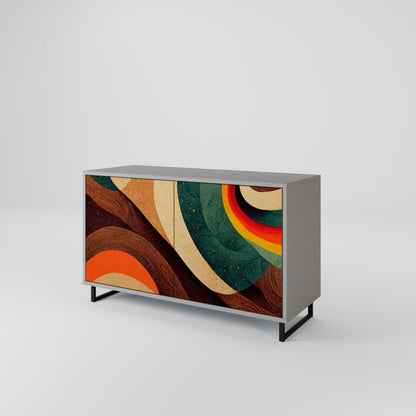 COLORFUL STRANDS 2-Door Sideboard in Grey Finish