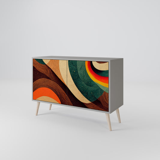COLORFUL STRANDS 2-Door Sideboard in Grey Finish