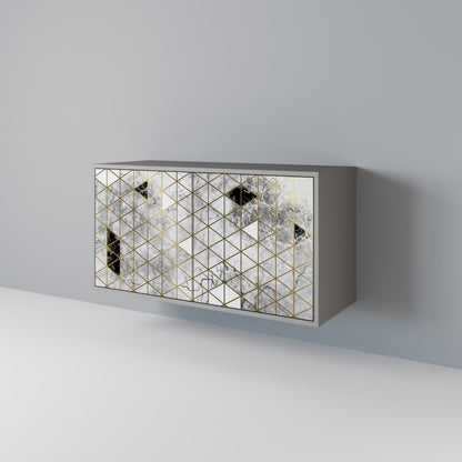 Credenza ASHEN ARIA a 2 ante in finitura grigia