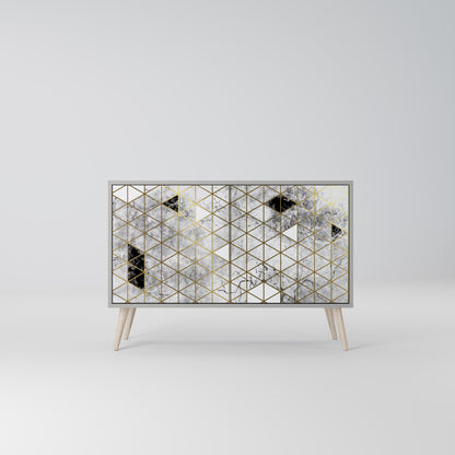 Credenza ASHEN ARIA a 2 ante in finitura grigia