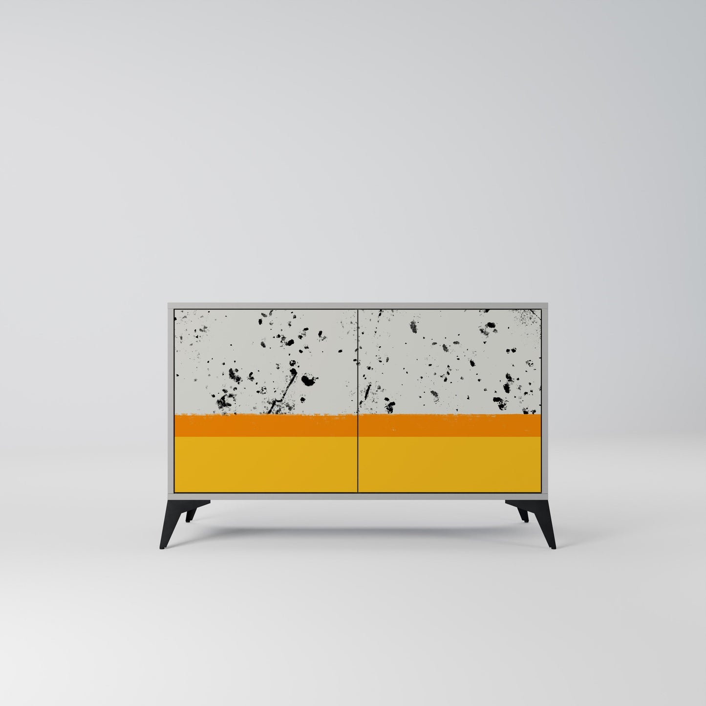 DYED BY ORANGE 2-Door Sideboard in Grey Finish