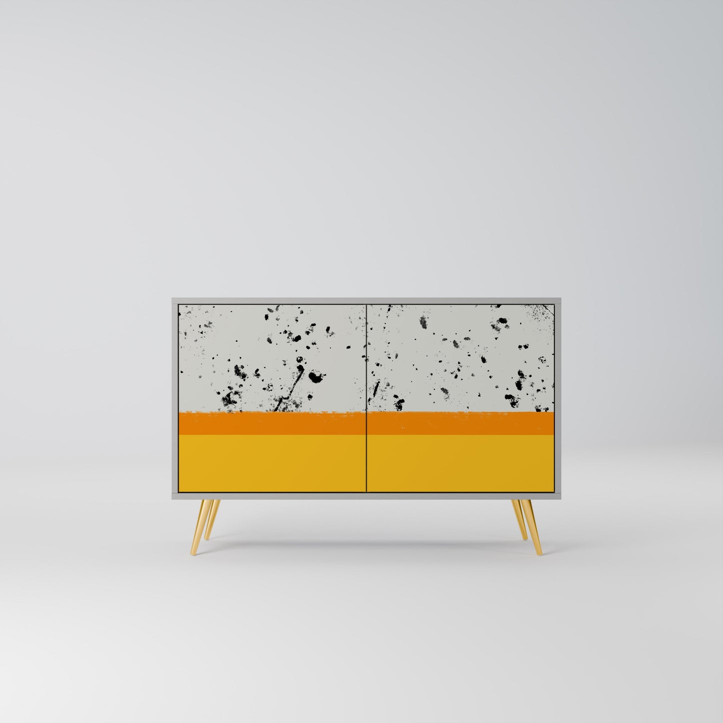 DYED BY ORANGE 2-Door Sideboard in Grey Finish