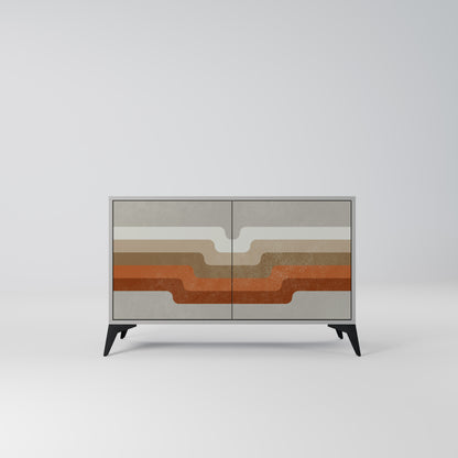 PECULIAR TRAIL 2-Door Sideboard in Grey Finish