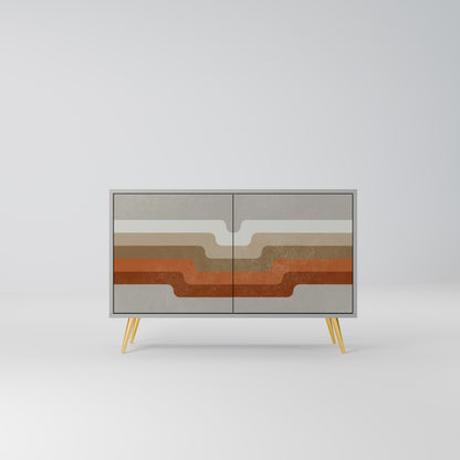 PECULIAR TRAIL 2-Door Sideboard in Grey Finish