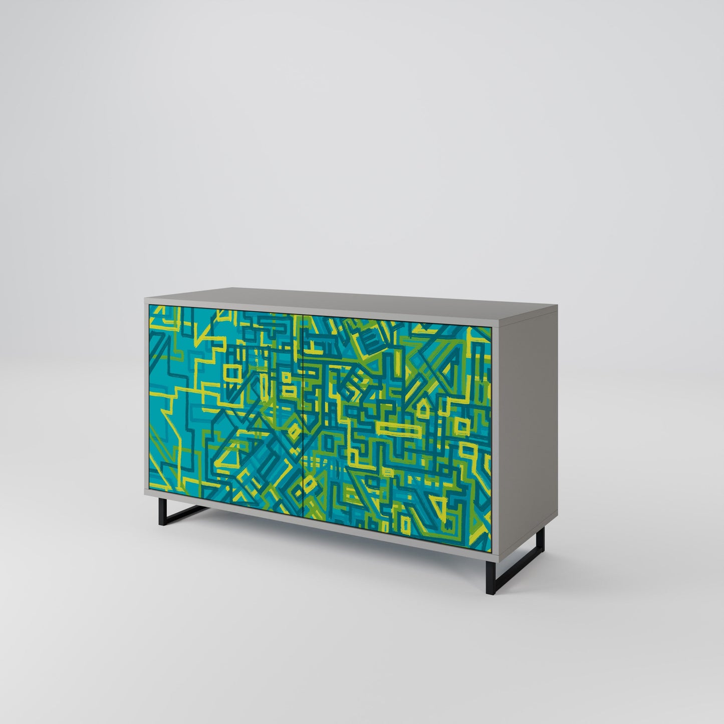 NOSTALGIC MEMORIES 2-Door Sideboard in Grey Finish