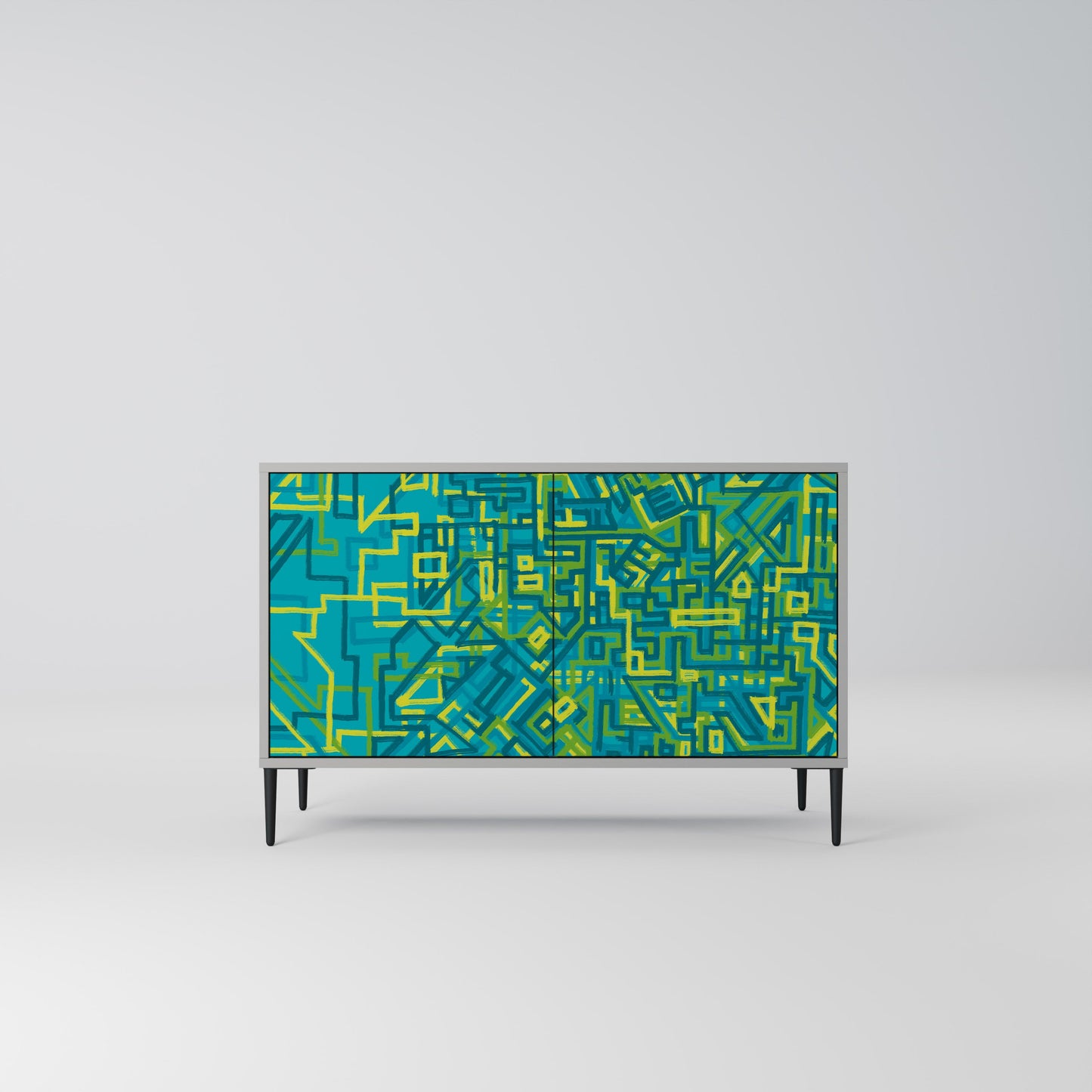 NOSTALGIC MEMORIES 2-Door Sideboard in Grey Finish