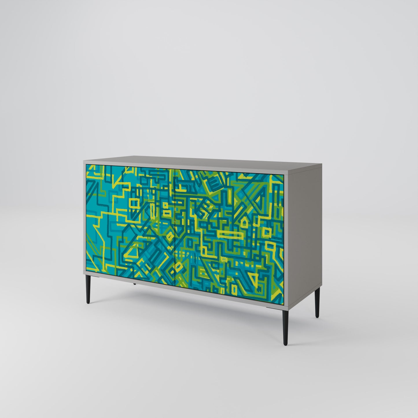 NOSTALGIC MEMORIES 2-Door Sideboard in Grey Finish