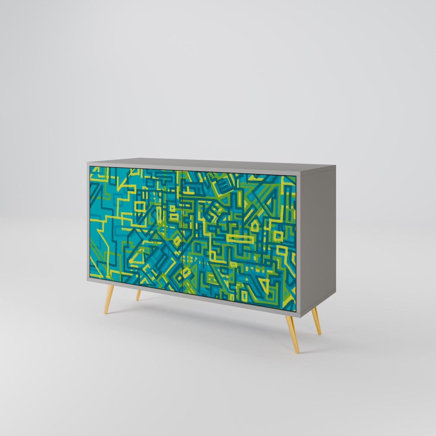 NOSTALGIC MEMORIES 2-Door Sideboard in Grey Finish