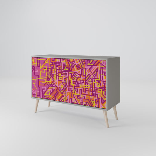LOVELY MEMORIES 2-Door Sideboard in Grey Finish