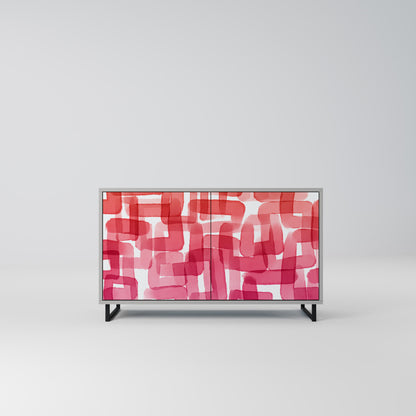 KALEIDOSCOPIC CUBISM 2-Door Sideboard in Grey Finish