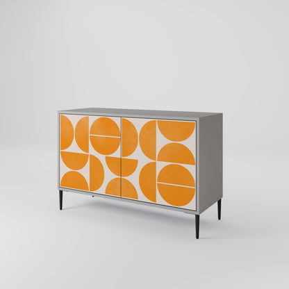 Credenza a 2 ante RECURRING DREAMS in finitura grigia