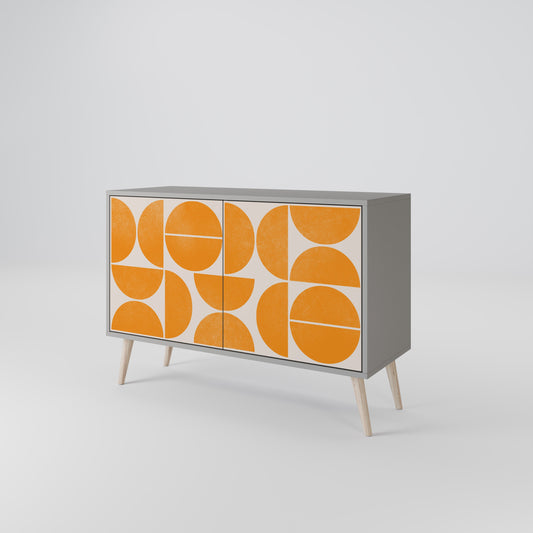 Credenza a 2 ante RECURRING DREAMS in finitura grigia