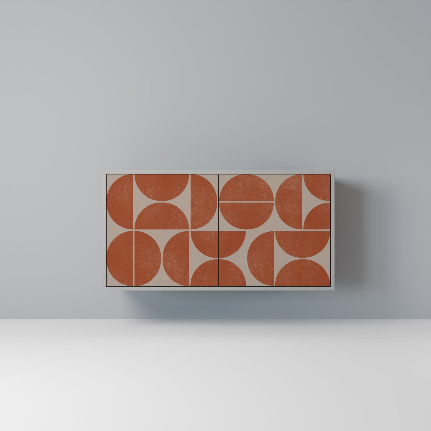 Credenza a 2 ante REPETITION COMPULSION in finitura grigia