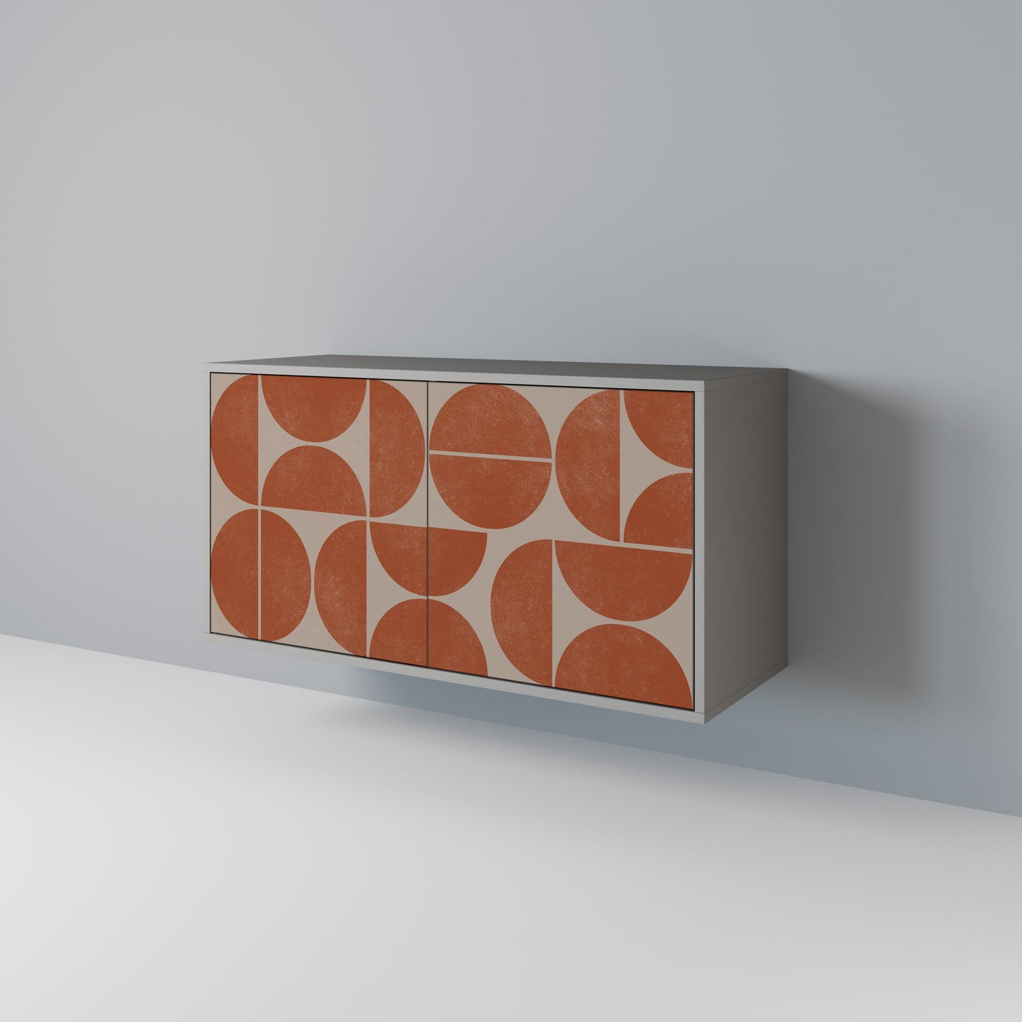 Credenza a 2 ante REPETITION COMPULSION in finitura grigia