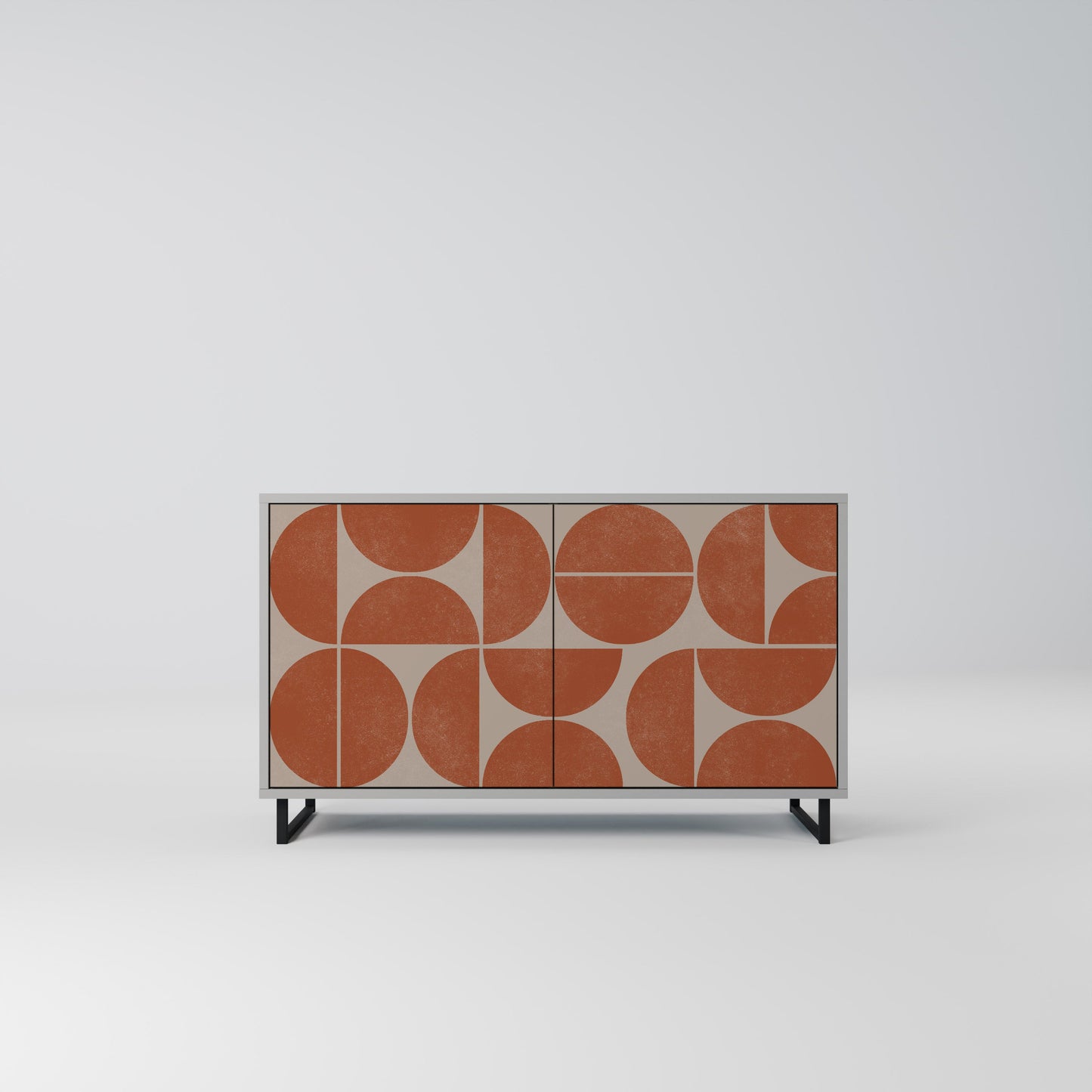 Credenza a 2 ante REPETITION COMPULSION in finitura grigia