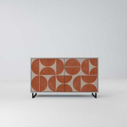 Credenza a 2 ante REPETITION COMPULSION in finitura grigia