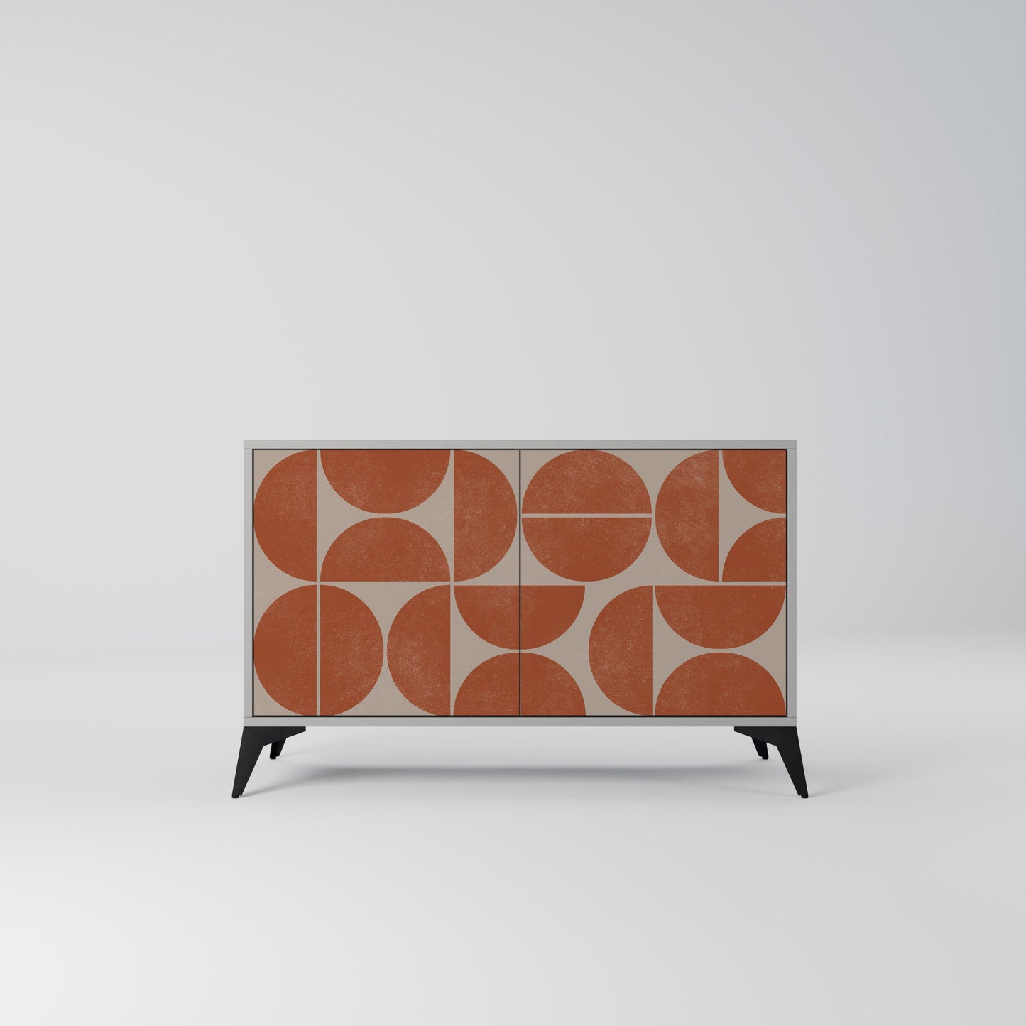 Credenza a 2 ante REPETITION COMPULSION in finitura grigia