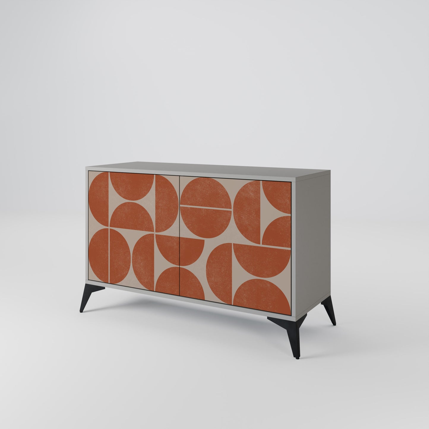 Credenza a 2 ante REPETITION COMPULSION in finitura grigia