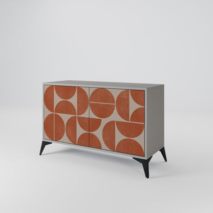 Credenza a 2 ante REPETITION COMPULSION in finitura grigia