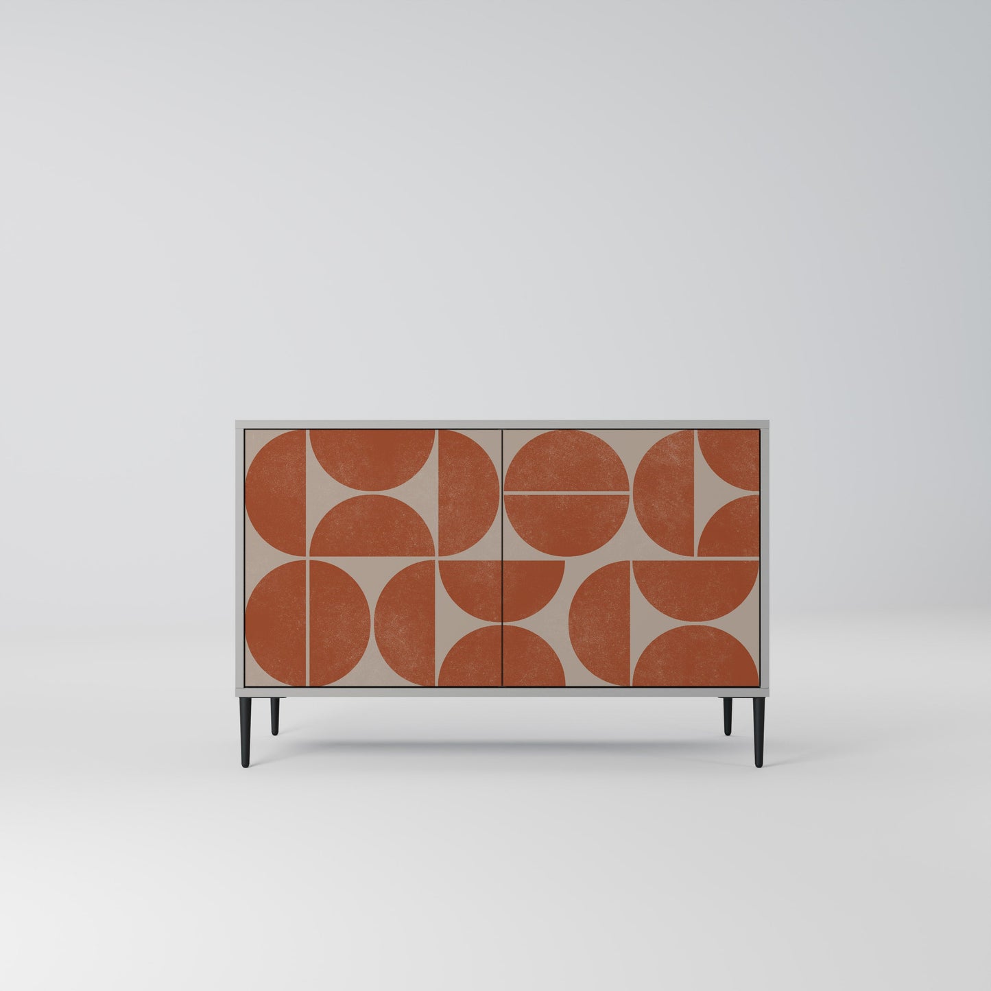 Credenza a 2 ante REPETITION COMPULSION in finitura grigia