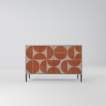 Credenza a 2 ante REPETITION COMPULSION in finitura grigia