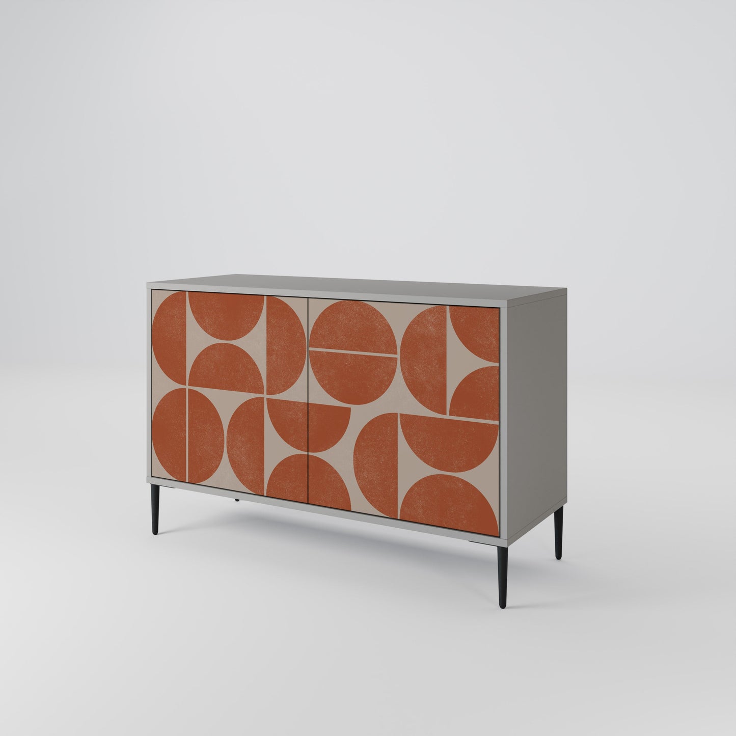 Credenza a 2 ante REPETITION COMPULSION in finitura grigia
