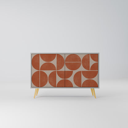 Credenza a 2 ante REPETITION COMPULSION in finitura grigia