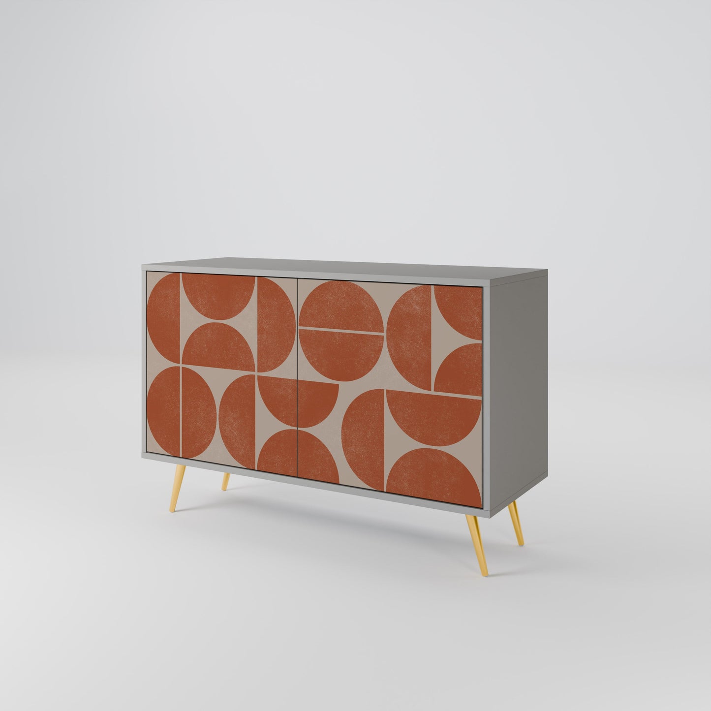 Credenza a 2 ante REPETITION COMPULSION in finitura grigia