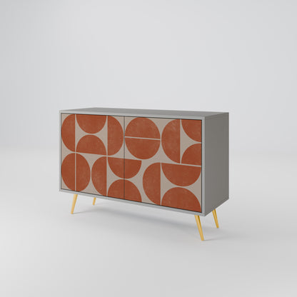 Credenza a 2 ante REPETITION COMPULSION in finitura grigia