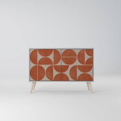 Credenza a 2 ante REPETITION COMPULSION in finitura grigia