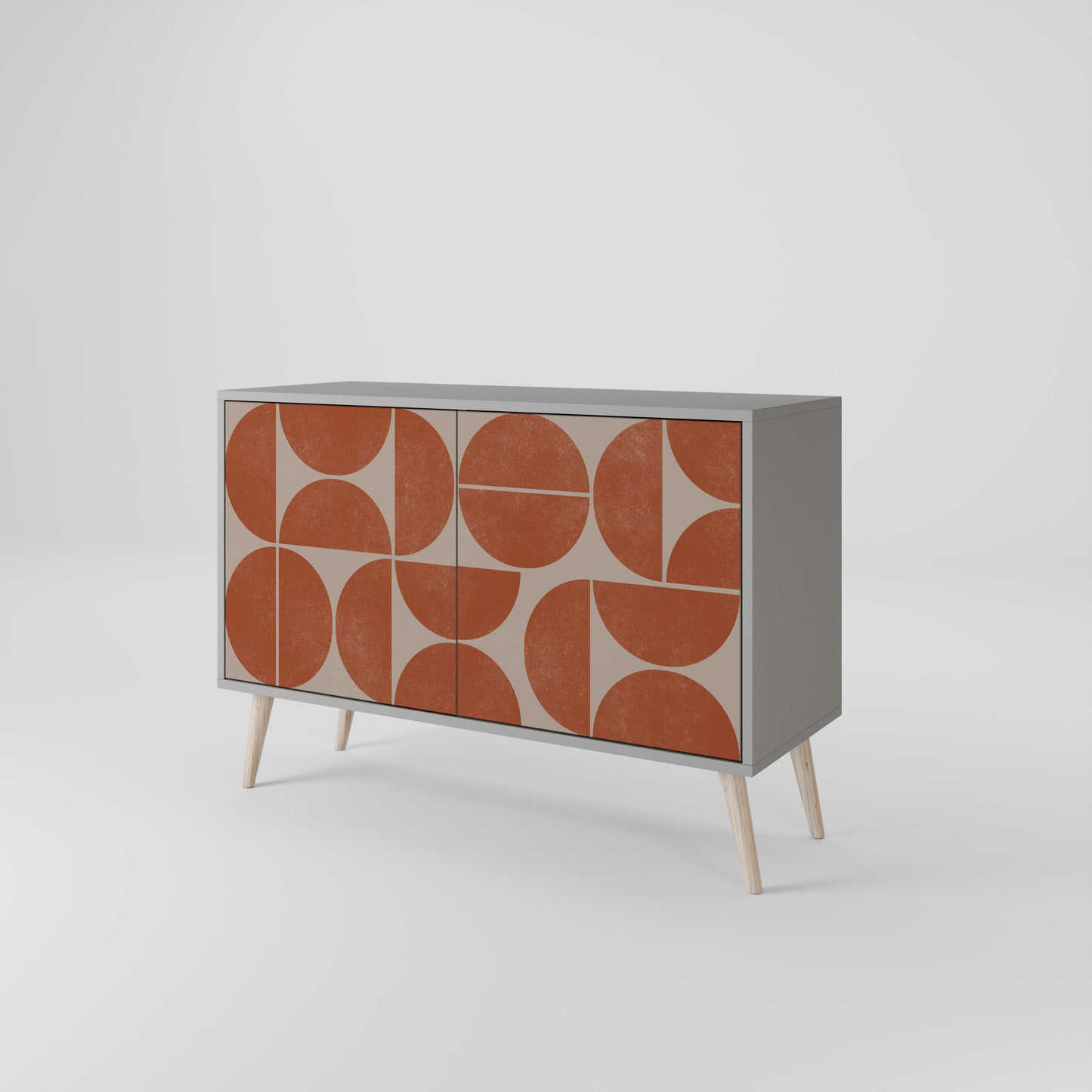 Credenza a 2 ante REPETITION COMPULSION in finitura grigia