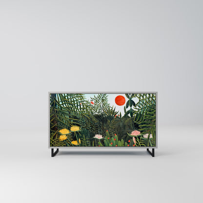 Credenza a 2 ante VIRGIN FOREST WITH SUNSET in finitura grigia