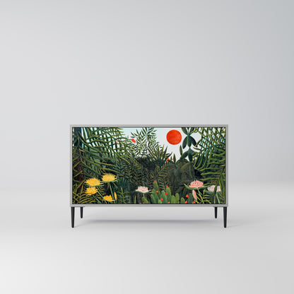 Credenza a 2 ante VIRGIN FOREST WITH SUNSET in finitura grigia