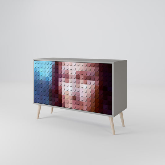 CONSTRUCTIVE ART 2-Door Sideboard in Grey Finish