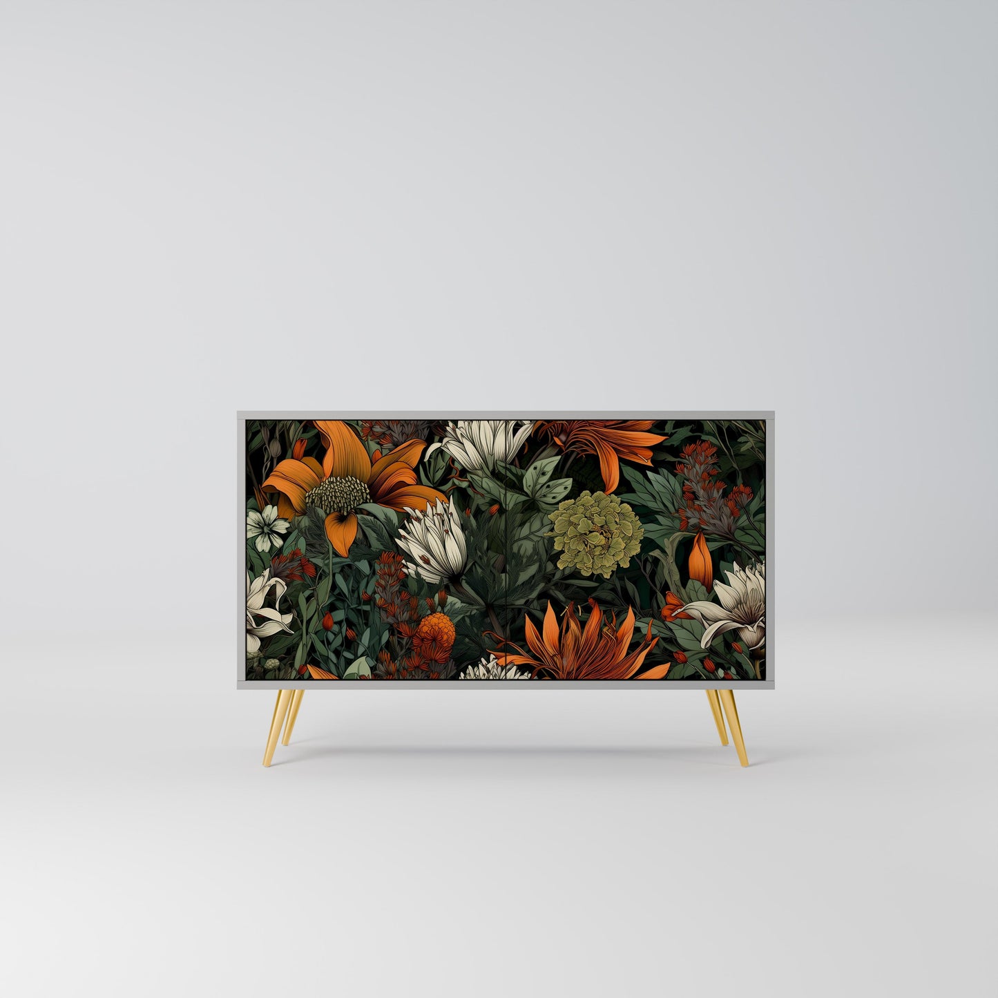 MIDNIGHT SPROUT 2-Door Sideboard in Grey Finish