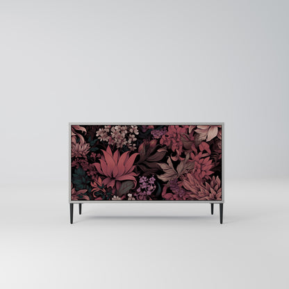 FLORAL WHISPER 2-Door Sideboard in Grey Finish