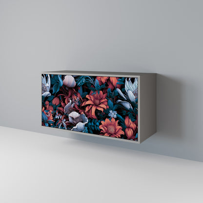 ETHEREAL BLOSSOMS 2-Door Sideboard in Grey Finish
