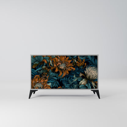 MORNING BLOOM 2-Door Sideboard in Grey Finish