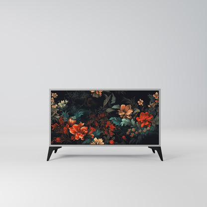IMAGINARY BLOSSOM 2-Door Sideboard in Grey Finish