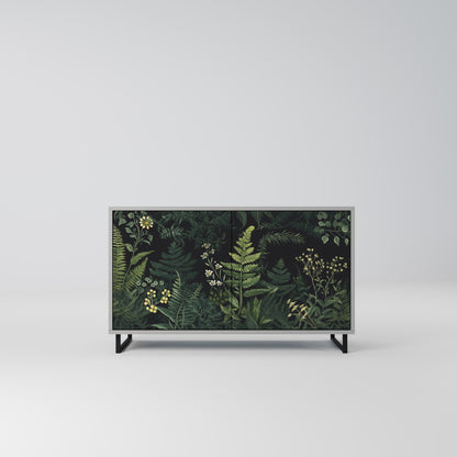 FERN FLOWERS 2-Door Sideboard in Grey Finish